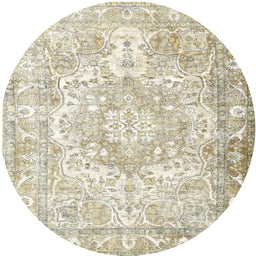 Square Machine Washable Traditional Camel Brown Rug, wshtr1090