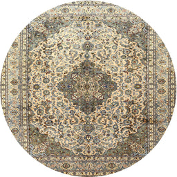 Square Machine Washable Traditional Brown Rug, wshtr1093