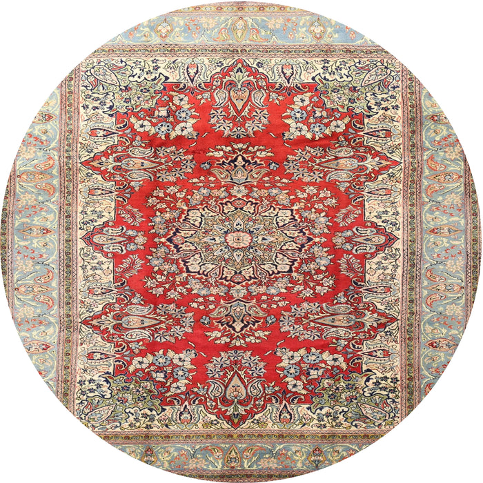 Square Machine Washable Traditional Brown Rug, wshtr1094