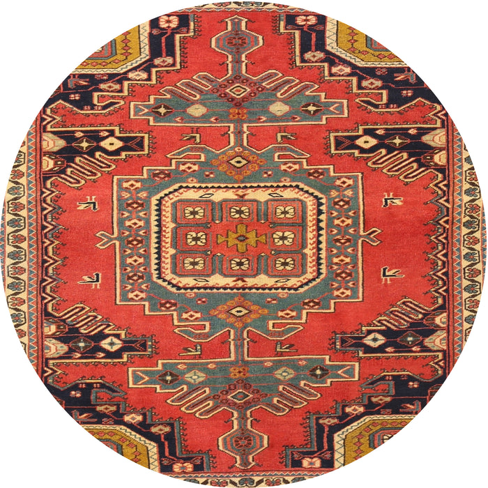 Square Machine Washable Traditional Bronze Brown Rug, wshtr1095