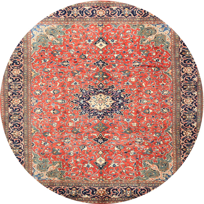 Square Machine Washable Traditional Camel Brown Rug, wshtr1102