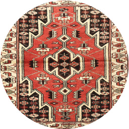 Square Machine Washable Traditional Tomato Red Rug, wshtr1108