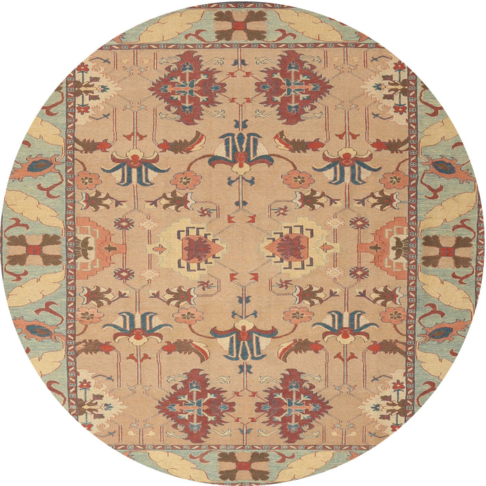 Square Machine Washable Traditional Rust Pink Rug, wshtr1119
