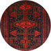 Round Traditional Bakers Brown Persian Rug, tr1129