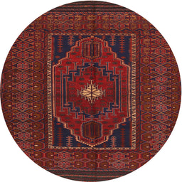 Square Machine Washable Traditional Chestnut Brown Rug, wshtr1133