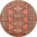 Square Machine Washable Traditional Fire Brick Red Rug, wshtr1134