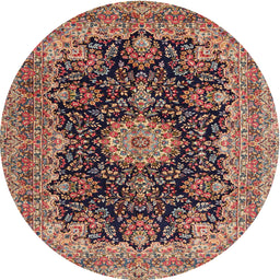 Square Machine Washable Traditional Light Copper Gold Rug, wshtr1135