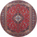 Round Traditional Pink Medallion Rug, tr1157