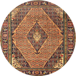 Square Machine Washable Traditional Peru Brown Rug, wshtr1172