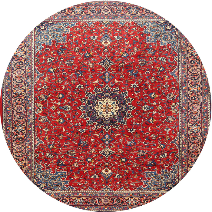 Round Traditional Pink Medallion Rug, tr1174
