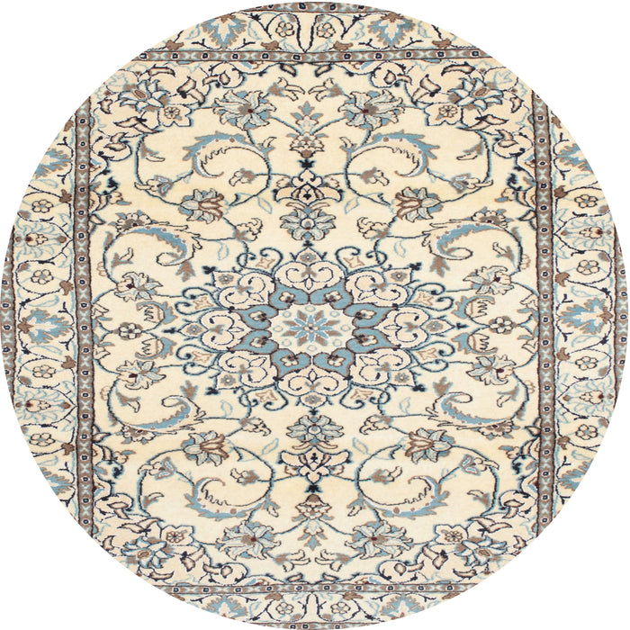 Round Traditional Sage Green Persian Rug, tr1179