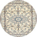 Round Traditional Sage Green Persian Rug, tr1179