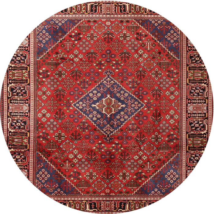 Square Machine Washable Traditional Rust Pink Rug, wshtr1194