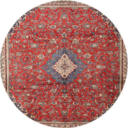 Square Machine Washable Traditional Camel Brown Rug, wshtr1207