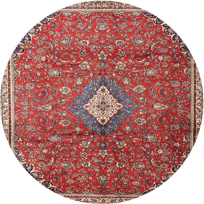 Square Machine Washable Traditional Camel Brown Rug, wshtr1207