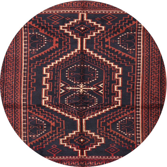 Square Machine Washable Traditional Saffron Red Rug, wshtr1217