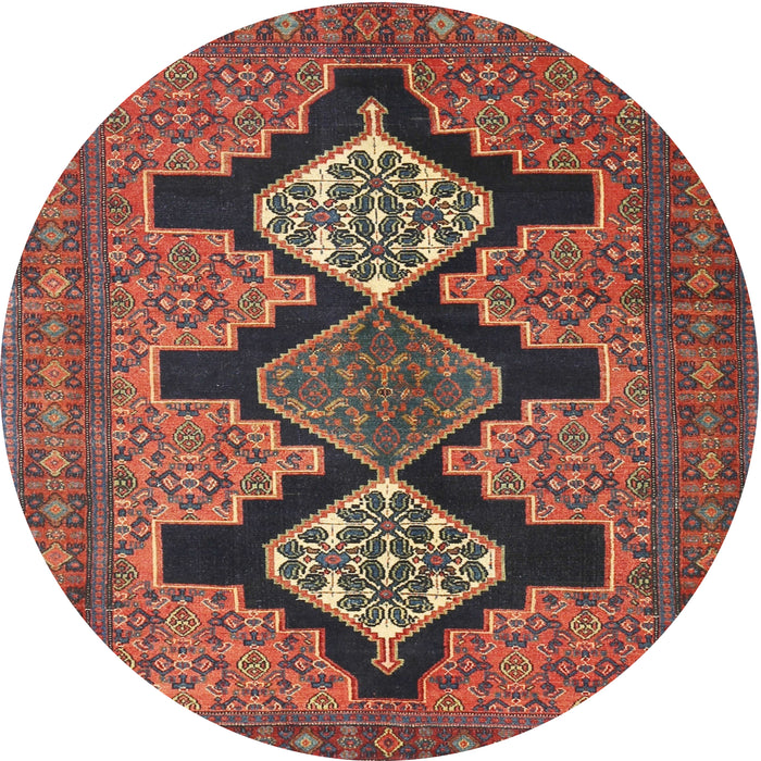 Square Machine Washable Traditional Rust Pink Rug, wshtr1228