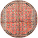 Square Machine Washable Traditional Fire Brick Red Rug, wshtr1230