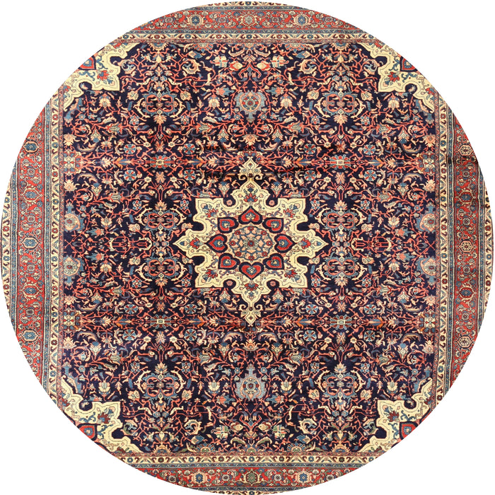 Square Machine Washable Traditional Camel Brown Rug, wshtr1232