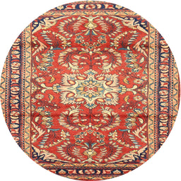 Square Machine Washable Traditional Sand Brown Rug, wshtr1234