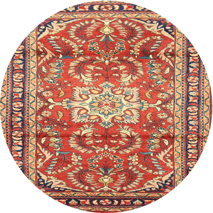 Square Machine Washable Traditional Sand Brown Rug, wshtr1234