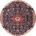 Square Machine Washable Traditional Light Copper Gold Rug, wshtr1238