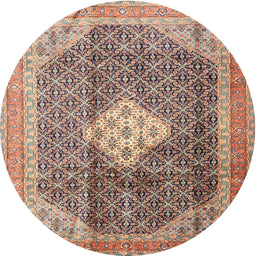 Square Machine Washable Traditional Chestnut Brown Rug, wshtr1255