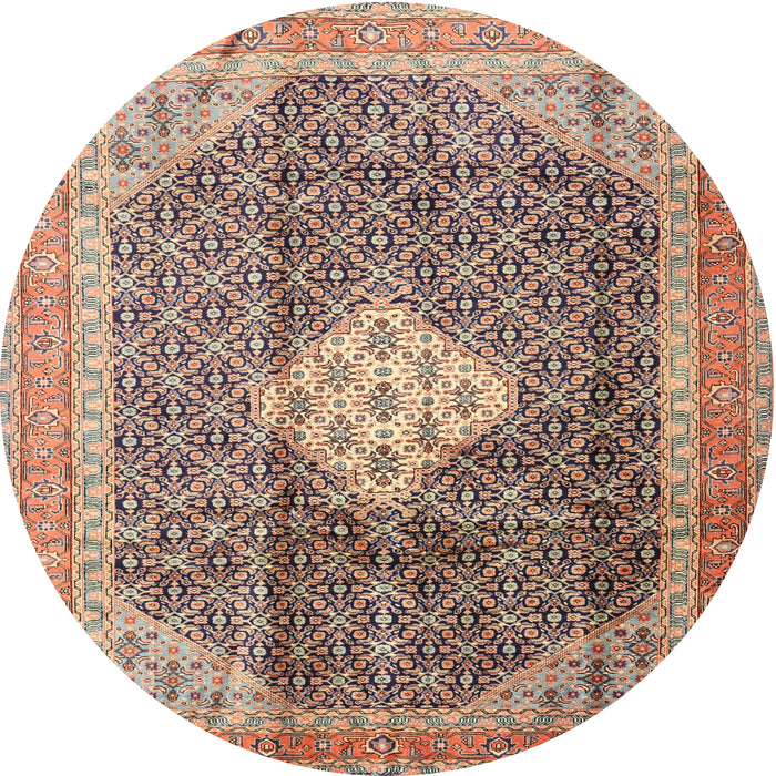 Square Machine Washable Traditional Chestnut Brown Rug, wshtr1255