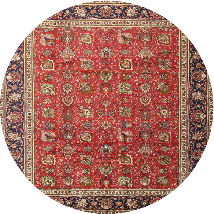 Round Traditional Brown Persian Rug, tr1258