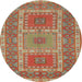 Square Machine Washable Traditional Red Rug, wshtr126