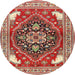 Square Machine Washable Traditional Red Rug, wshtr1279