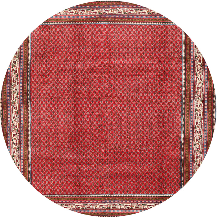 Square Machine Washable Traditional Copper Red Pink Rug, wshtr1283