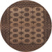 Square Machine Washable Traditional Bakers Brown Rug, wshtr1284