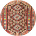 Square Machine Washable Traditional Light Copper Gold Rug, wshtr1285