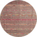 Round Traditional Cherry Red Persian Rug, tr1302