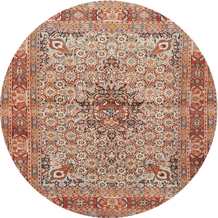 Square Machine Washable Traditional Chestnut Red Rug, wshtr1308