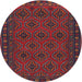 Square Machine Washable Traditional Red Rug, wshtr1314