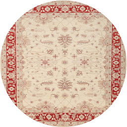 Square Machine Washable Traditional Deep Peach Orange Rug, wshtr1316