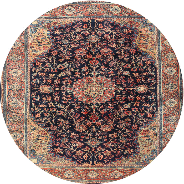 Square Machine Washable Traditional Bakers Brown Rug, wshtr1321