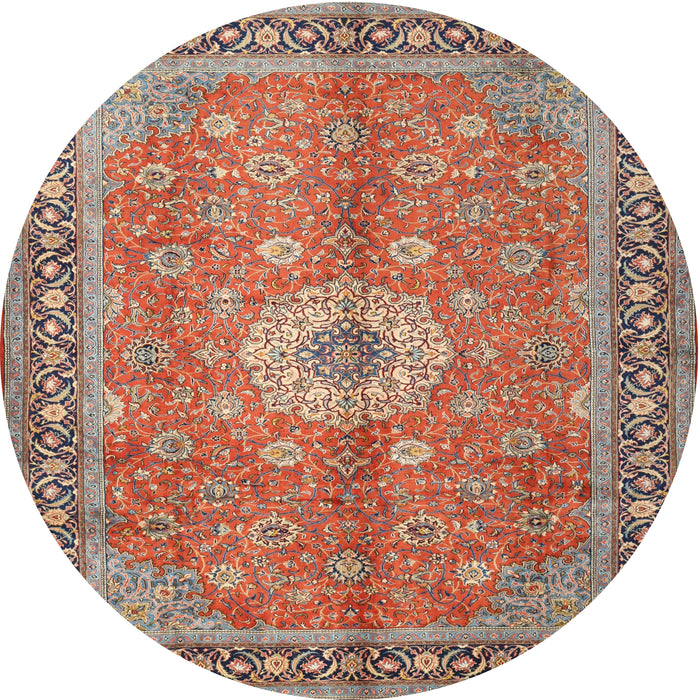 Square Machine Washable Traditional Camel Brown Rug, wshtr1326
