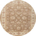 Square Machine Washable Traditional Brown Rug, wshtr1328