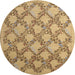 Square Machine Washable Traditional Light Brown Rug, wshtr1338