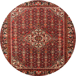 Square Machine Washable Traditional Tomato Red Rug, wshtr1342