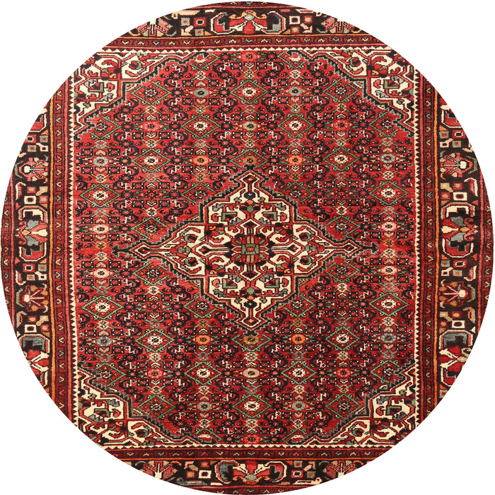 Square Machine Washable Traditional Tomato Red Rug, wshtr1342