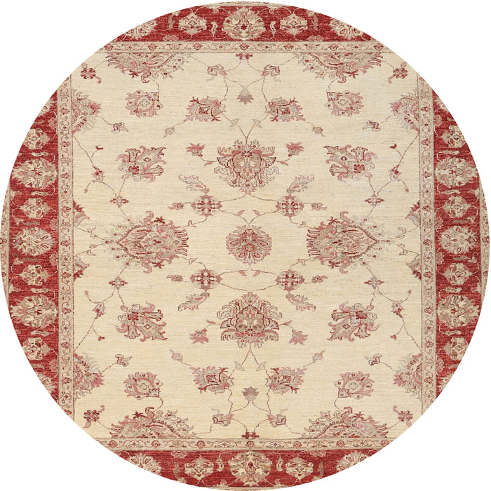 Square Machine Washable Traditional Orange Rug, wshtr1345