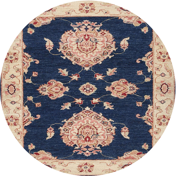 Round Traditional Plum Purple Persian Rug, tr1355