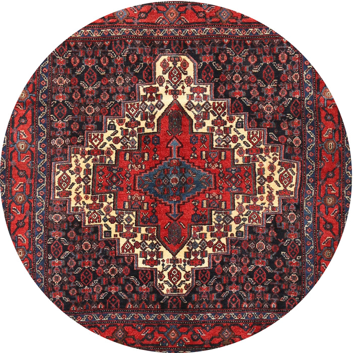 Round Traditional Rosy Purple Persian Rug, tr1356