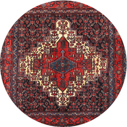Square Machine Washable Traditional Rosy-Finch Purple Rug, wshtr1356