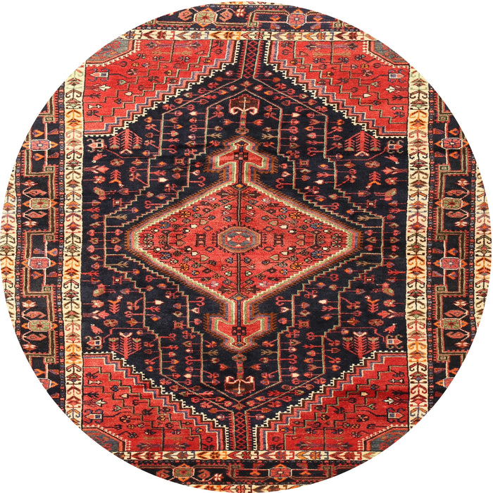 Square Machine Washable Traditional Rust Pink Rug, wshtr1358