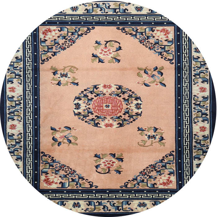 Square Machine Washable Traditional Black Rug, wshtr1371